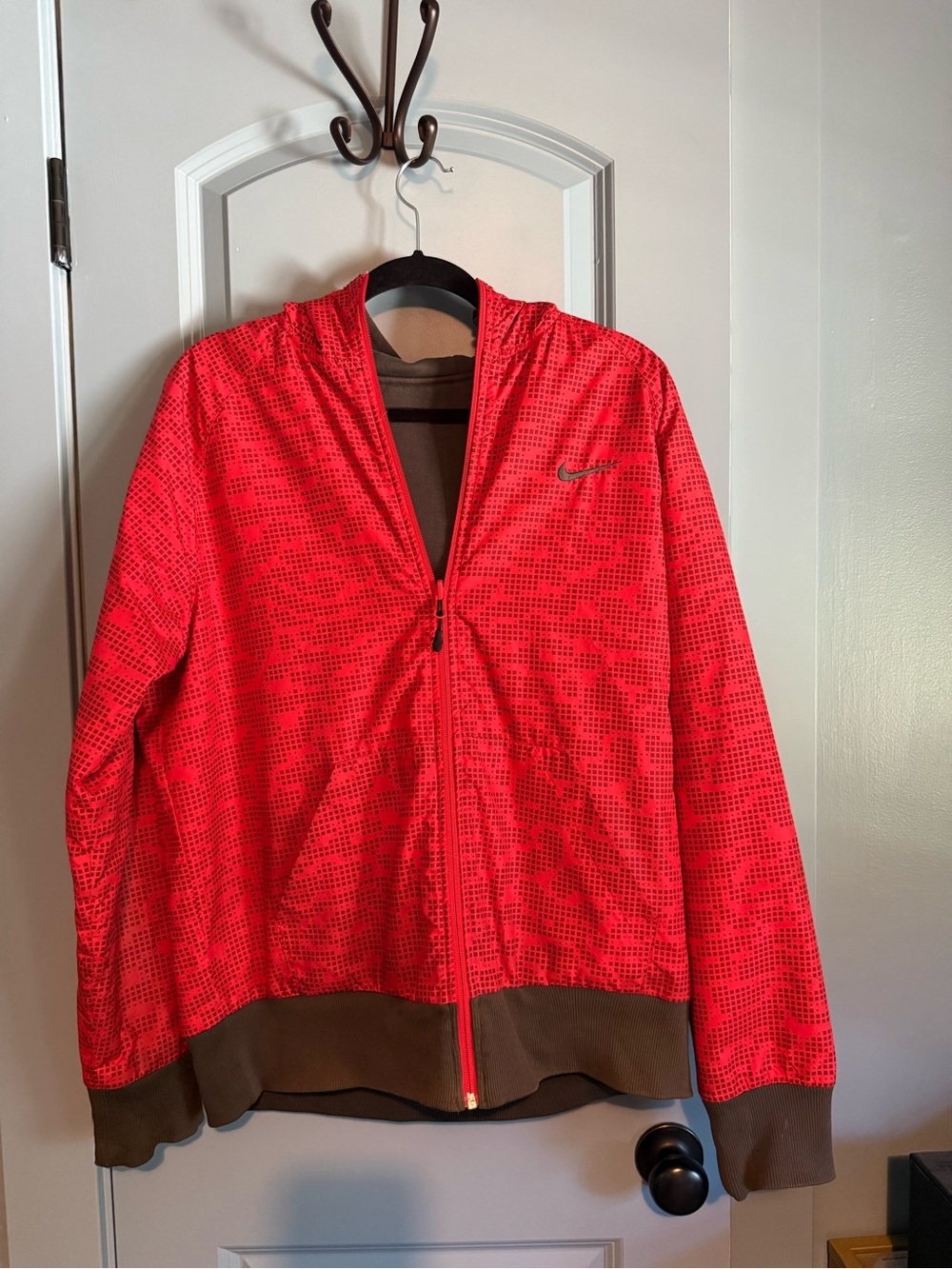 Nike Men’s Black Jacket with Red Accents